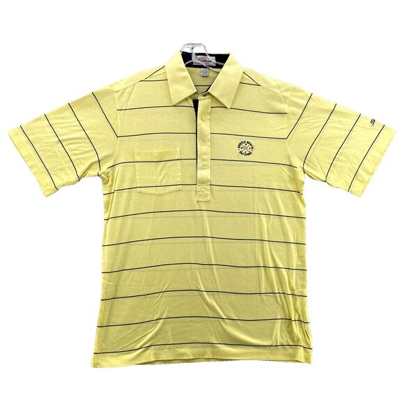 Vintage The Titleist Collection Polo Men's Large Yellow Preppy Myrtle Beach Golf - Picture 1 of 10